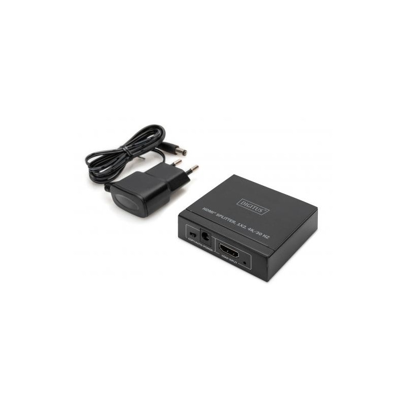 DIGITUS 4K HDMI Splitter, 1x2 4K/30Hz, černá
