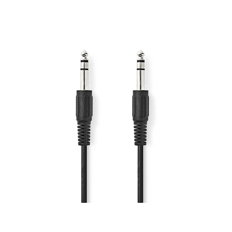 Nedis CAGL23000BK20 - Stereo Audio Kabel | 6,35mm Zástrčka – 6,35mm Zástrčka | 2 m | Černá