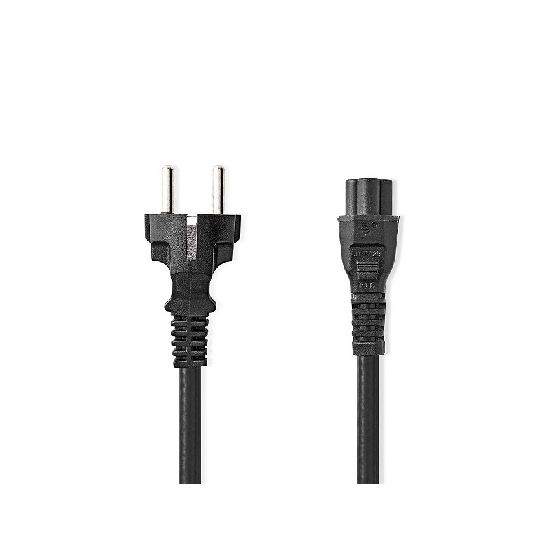 Nedis CEGL10130BK20 - Napájecí Kabel | Typ F Zástrčka | IEC-320-C5 | Přímý | Přímý | 2 m | Černá