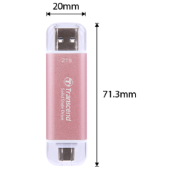 Transcend ESD310P 512GB, External SSD, USB 10Gbps, Type C/A
