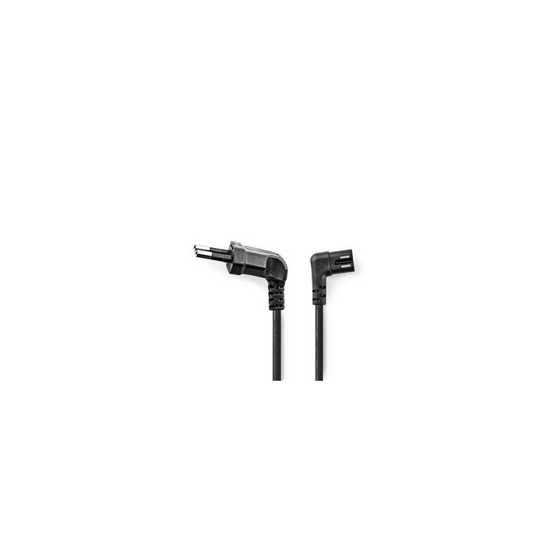 Nedis CEGL11055BK20 - Napájecí Kabel | Euro Zástrčka - IEC-320-C7 | 2 m | Úhlový | Úhlový Levý | Černá