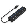 Gembird USB hub 7-port USB 3.1 (Gen 1) hub s vypínači