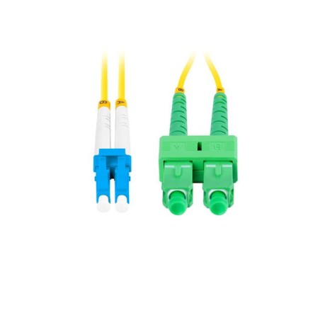 LANBERG optický patch cord SM LC/UPC-SC/APC duplex 0.5m LSZH G657A1 průměr 3mm žlutá