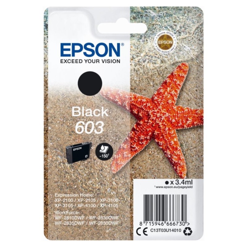 EPSON ink čer Singlepack "Hvězdice" Black 603 Ink, ČB 150 stran