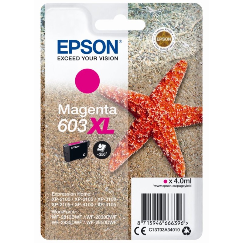 EPSON ink bar Singlepack "Hvězdice" Magenta 603XL Ink, BAR 350 stran