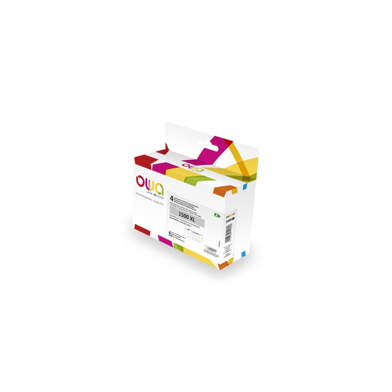 OWA Armor cartridge pro CANON, PACK4, PGI-1500XL CMYK, 35ml/3x12ml/1200p/3x1030p, černá/black+1C+1M+1Y