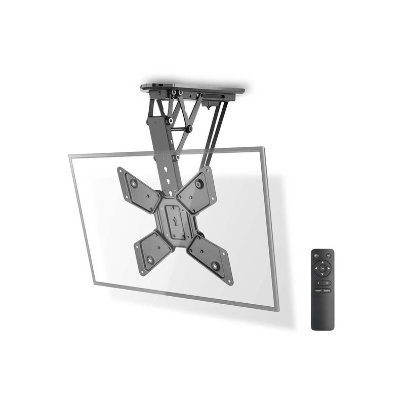 Nedis TVCM5830BK - Motorizovaný strop TV Držák| 23 - 55 " | Max. 30 kg | Naklápěcí| Dálkově ovládané | Ocel | Černá