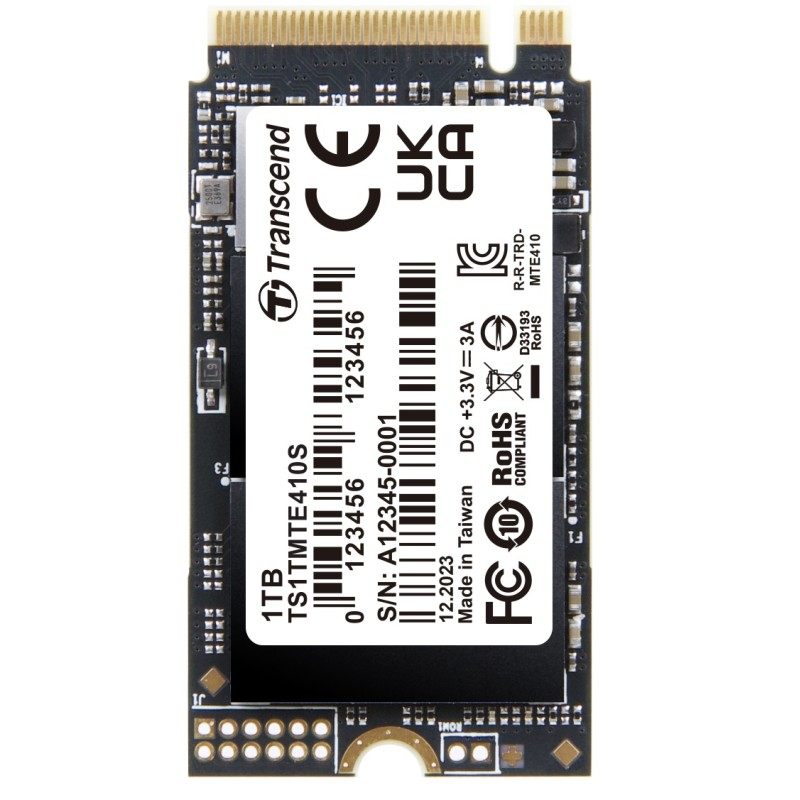 Transcend MTE410S 1TB SSD disk M.2 2242, NVMe PCIe Gen4 x4 5000MB/s R 3500MB/s W