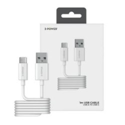 2-Power kabel USB-A TO USB-C, 1M