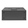 DIGITUS DN-38011 Nástěnná skříň 4U, SOHO, nemontovaná 241x540x400 mm, celoskleněné přední dveře, černá (RAL 9005)