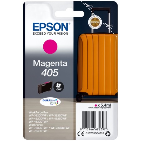 EPSON ink Singlepack Magenta 405 Durabrite Ultra, BAR 300 stran