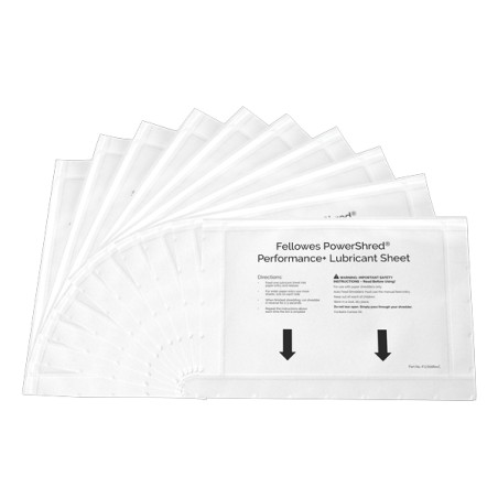 Fellowes čistící olejové listy PowerShred Performance+ pro skartovací stroje (10ks)