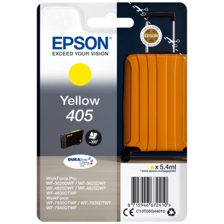 EPSON ink Singlepack Yellow 405 Durabrite Ultra, BAR 300 stran