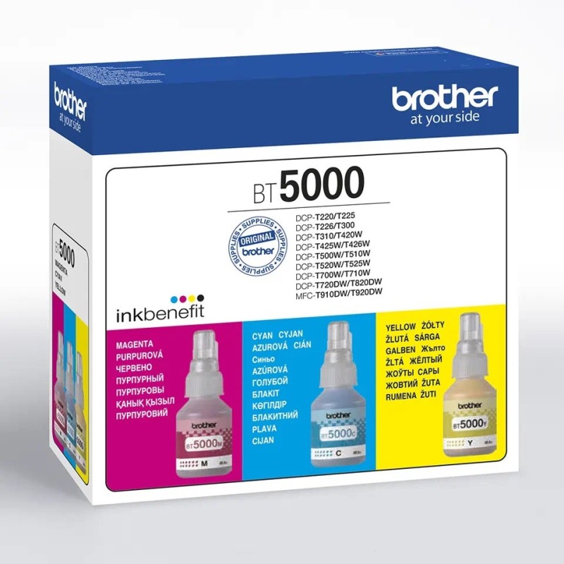 BROTHER INK BT-5000CLVAL cyan+magenta+yellow T3xx T4xx T5xx T7xx T9xx - cca 5000 - INKTANK