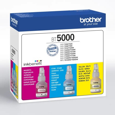 BROTHER INK BT-5000CLVAL cyan+magenta+yellow T3xx T4xx T5xx T7xx T9xx - cca 5000 - INKTANK