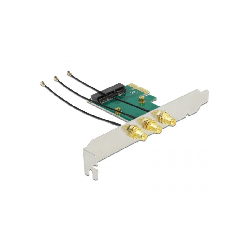 Delock PCI Express x1 Karta Mini PCIe Slot + 3 RP-SMA porty