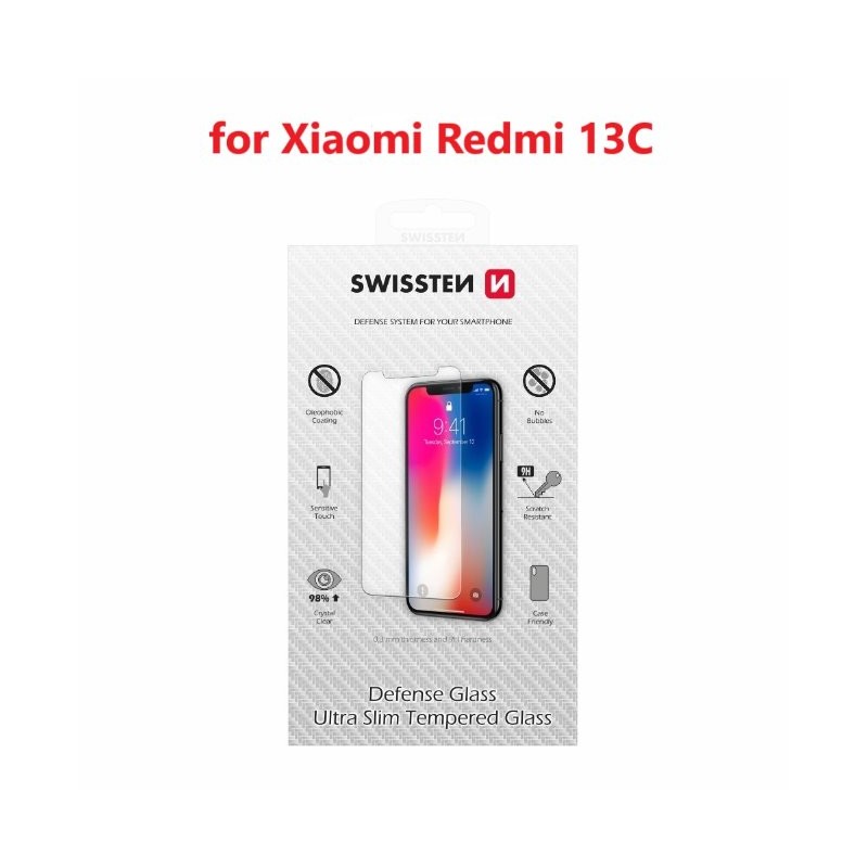 Swissten ochranné Temperované Sklo pro Xiaomi Redmi 13C RE 2,5D