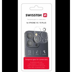 Swissten ochranné Sklo na čočky fotoaparátu pro Apple iPhone 15 / 15 Plus