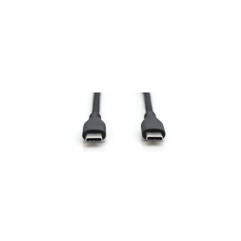 Digitus USB-C Silicone charging cable, USB-C - USB-C 1m, USB 2.0, 60W, black