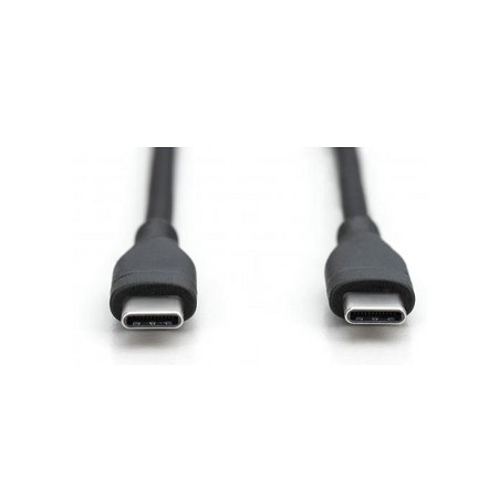 Digitus USB-C Silicone charging cable, USB-C - USB-C 1m, USB 2.0, 60W, black