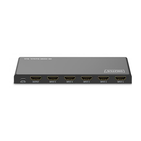 DIGITUS 5x1 HDMI Switch, 4K/60Hz HDCP 2.2