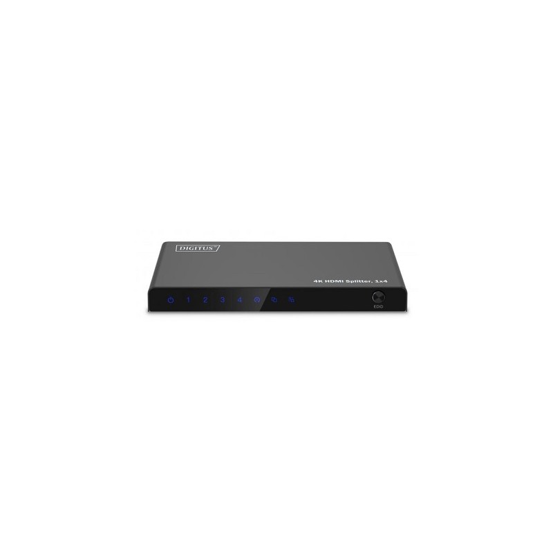 DIGITUS 1x4 HDMI Splitter, 4K/60Hz HDCP 2.2, EDID Control