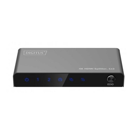 DIGITUS 1x2 HDMI Splitter, 4K/60Hz HDCP 2.2, EDID Control