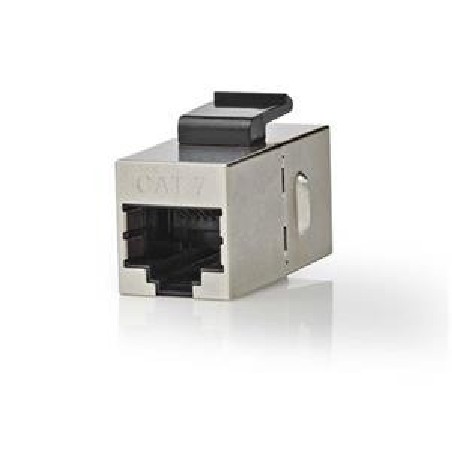 Nedis CCGB89015ME - Síťová spojka CAT6a / CAT7 | Stíněné | RJ45 Zásuvka | RJ45 Zásuvka | Přímý | Kov | Box