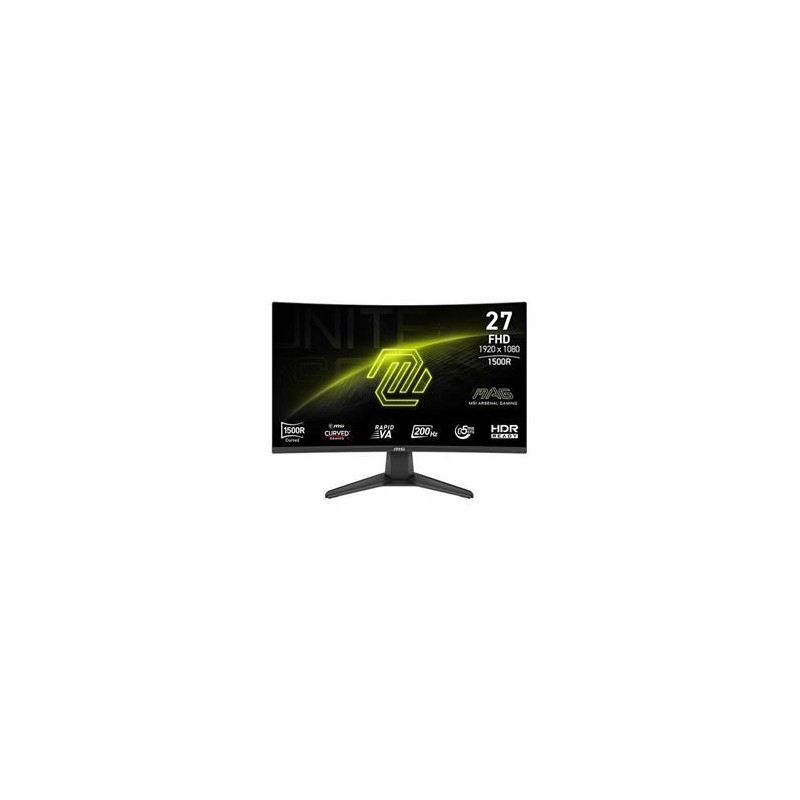 MSI MAG 276CF E20 Gaming monitor 27" zakřivený Rapid VA/FHD/200Hz/0,5ms/2xHDMI/DP/černá
