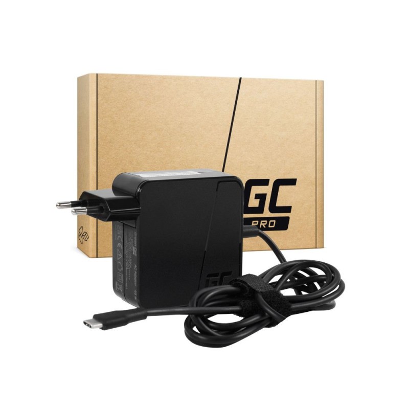 Green Cell napájecí zdroj PRO USB-C 65W nabíječka pro notebooky, tablety, telefony