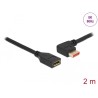 Delock DisplayPort prodlužovací kabel samec 90° pravoúhlý vlevo na samice 8K 60 Hz 2 m
