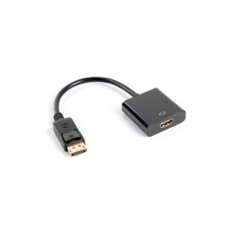 LANBERG DISPLAYPORT(M) 1.2- HDMI(F) ADAPTÉR 10CM ČERNÝ