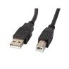 Lanberg Kabel USB-A(M)- USB-B(M) 2.0 1,8 M černý