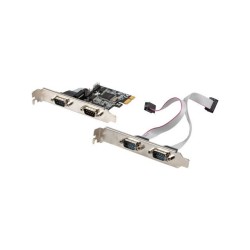 Lanberg Karta PCI Express X1- 4X DB-9(Com) nízkoprofilový