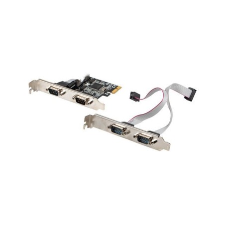 Lanberg Karta PCI Express X1- 4X DB-9(Com) nízkoprofilový