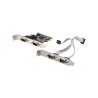 Lanberg Karta PCI Express X1- 4X DB-9(Com) nízkoprofilový
