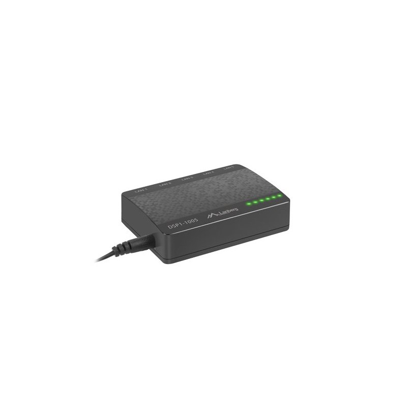 Lanberg Switch DSP1-1005 5X 1GB/S Unmanaged Gigabit Ethernet Desktop 5V