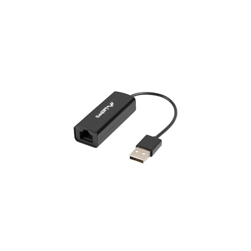 Lanberg USB- RJ45 Ethernet adaptér síťová Karta USB 2.0 1X RJ45 100MB Kabel