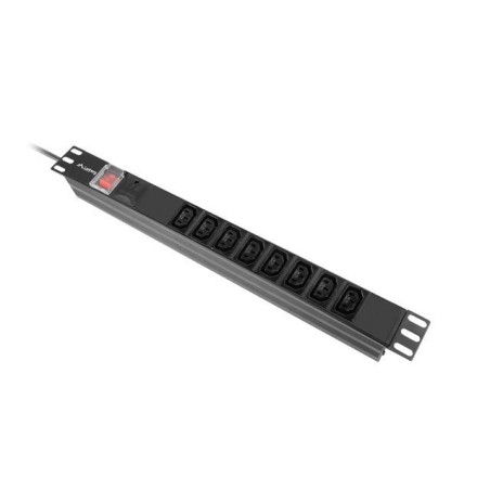 Lanberg 19" 1U 16A 2M 8X zásuvky IEC C13 černá C20