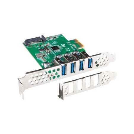 Lanberg Karta PCI Express X1- 4X USB-A 3.1 GEN1 Low Profile