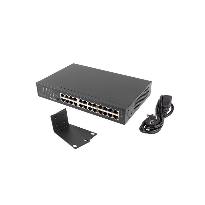 Lanberg Switch RSGE-24 24X 1GB Unmanaged Gigabit Ethernet Rack 19"