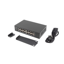 Lanberg Přepínač RSGE-16 16X 1GB Gigabitový Ethernet neřízený Rack 10"/19"