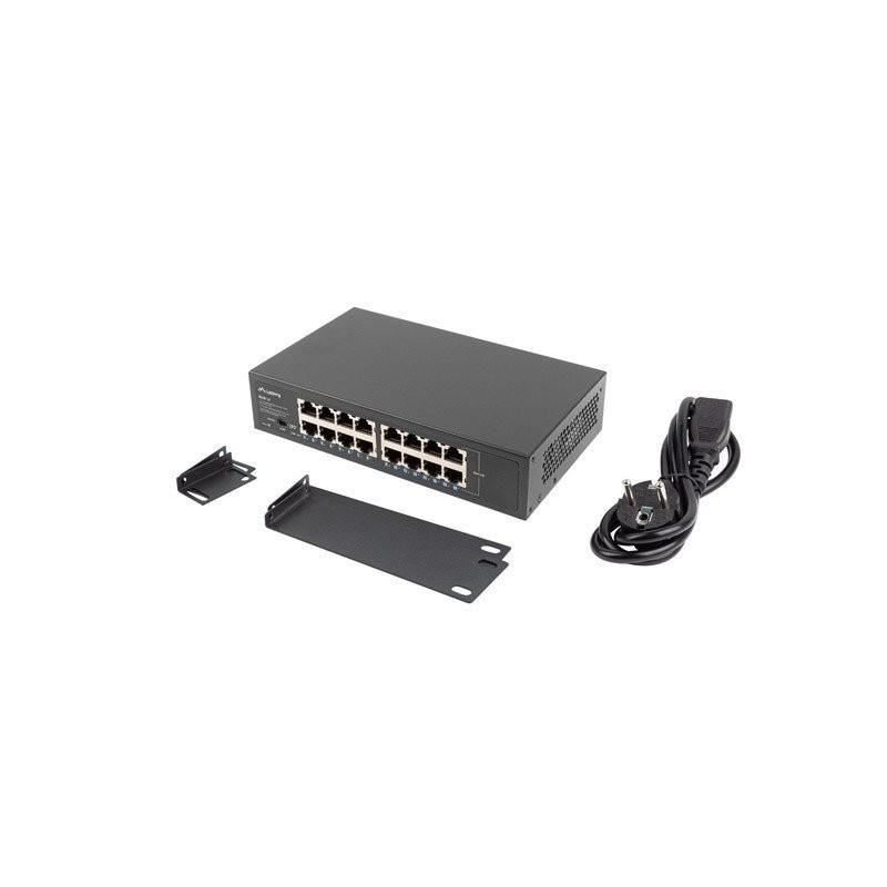 Lanberg Přepínač RSGE-16 16X 1GB Gigabitový Ethernet neřízený Rack 10"/19"