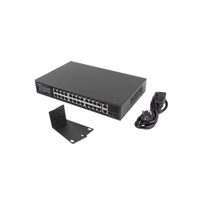 Lanberg Switch 24X 100MB PoE+/2X Combo Rack 19" Gigabitový Ethernet 250W