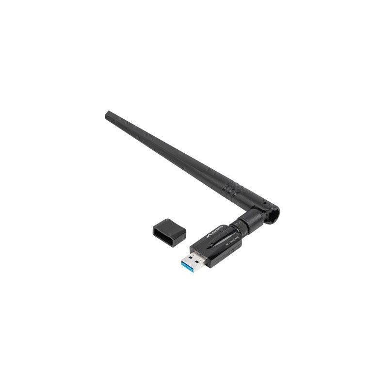 Lanberg USB adaptér bezdrátová síťová Karta NC-1200-WIE AC1200 Dual Band 1X interní + 1X Externí anténa