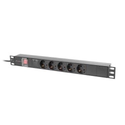 LANBERG NAPÁJECÍ DISTRIBUČNÍ JEDNOTKA (PDU) 19" 1U 16A 2M 5X SCHUKO ZÁSUVKY ČERNÁ