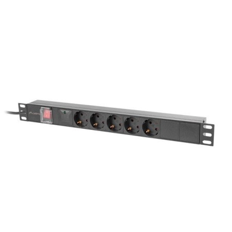LANBERG NAPÁJECÍ DISTRIBUČNÍ JEDNOTKA (PDU) 19" 1U 16A 2M 5X SCHUKO ZÁSUVKY ČERNÁ