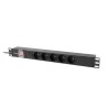 Lanberg napájecí Distribuční Jednotka (PDU) 19" 1U 10A 2M 5X francouzské zásuvky černá C14