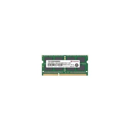 Transcend TS1GSK64W6H-I 8GB DDR3L 1600 SO-DIMM 2Rx8 IND 512Mx8 CL11 1.35V