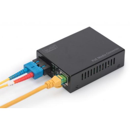 DIGITUS 10 Gigabit Ethernet Media Converter, SFP podporuje 1G, 2,5G, 5G a 10G, otevřený slot
